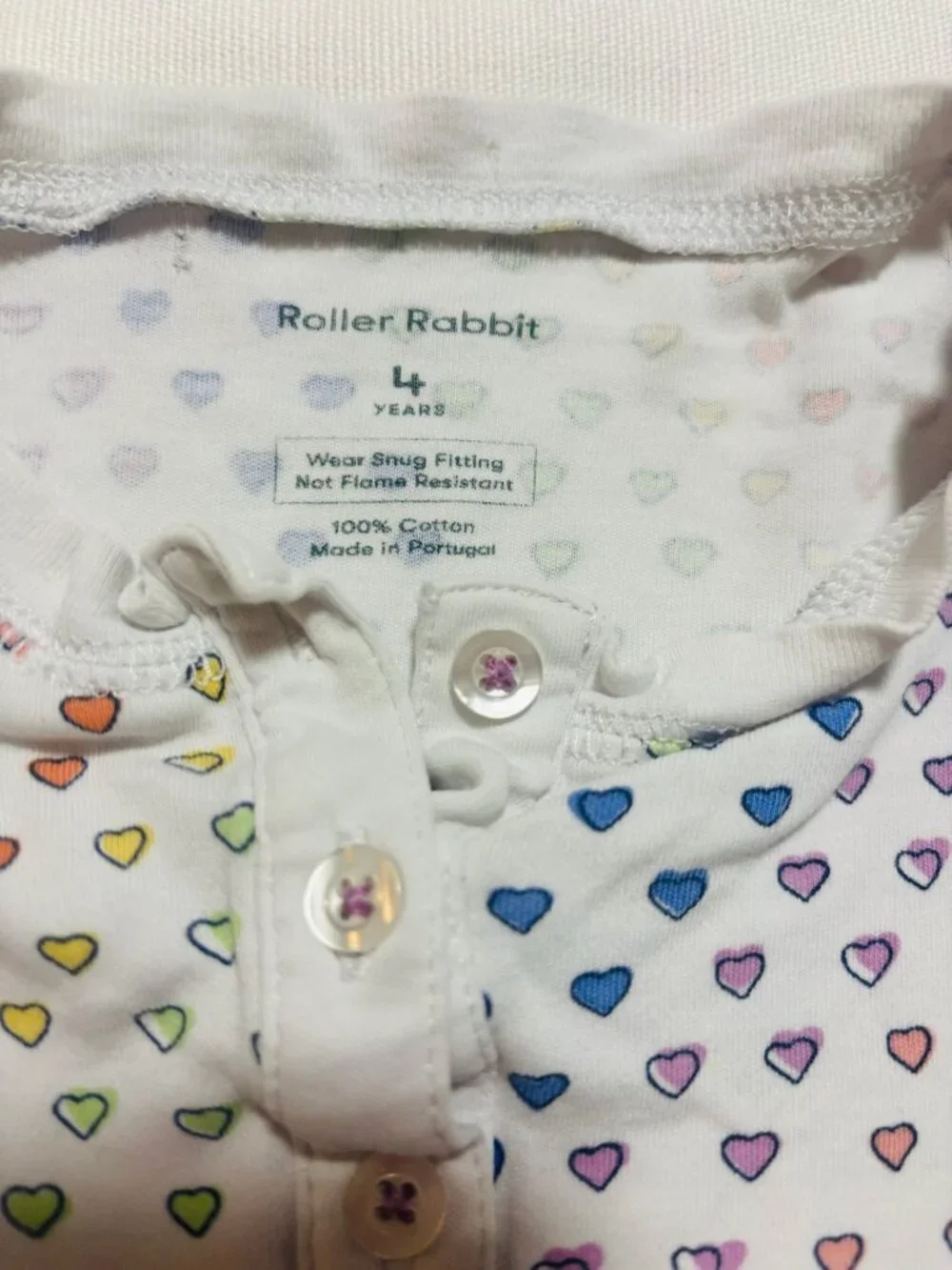 Roller Rabbit Kids Disco Heart Pajamas- Size 4